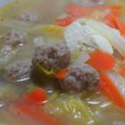 白菜豆腐肉丸子汤